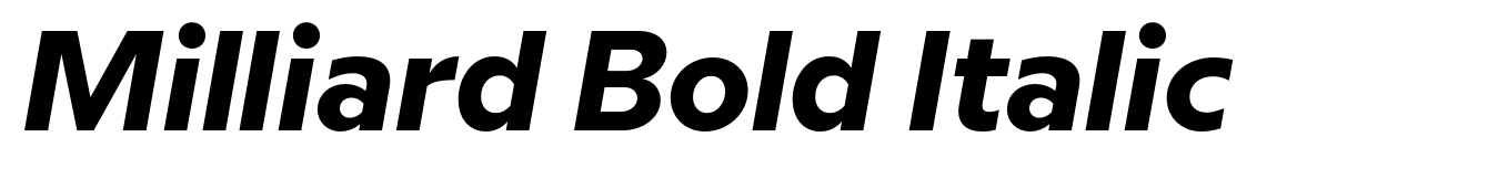 Milliard Bold Italic
